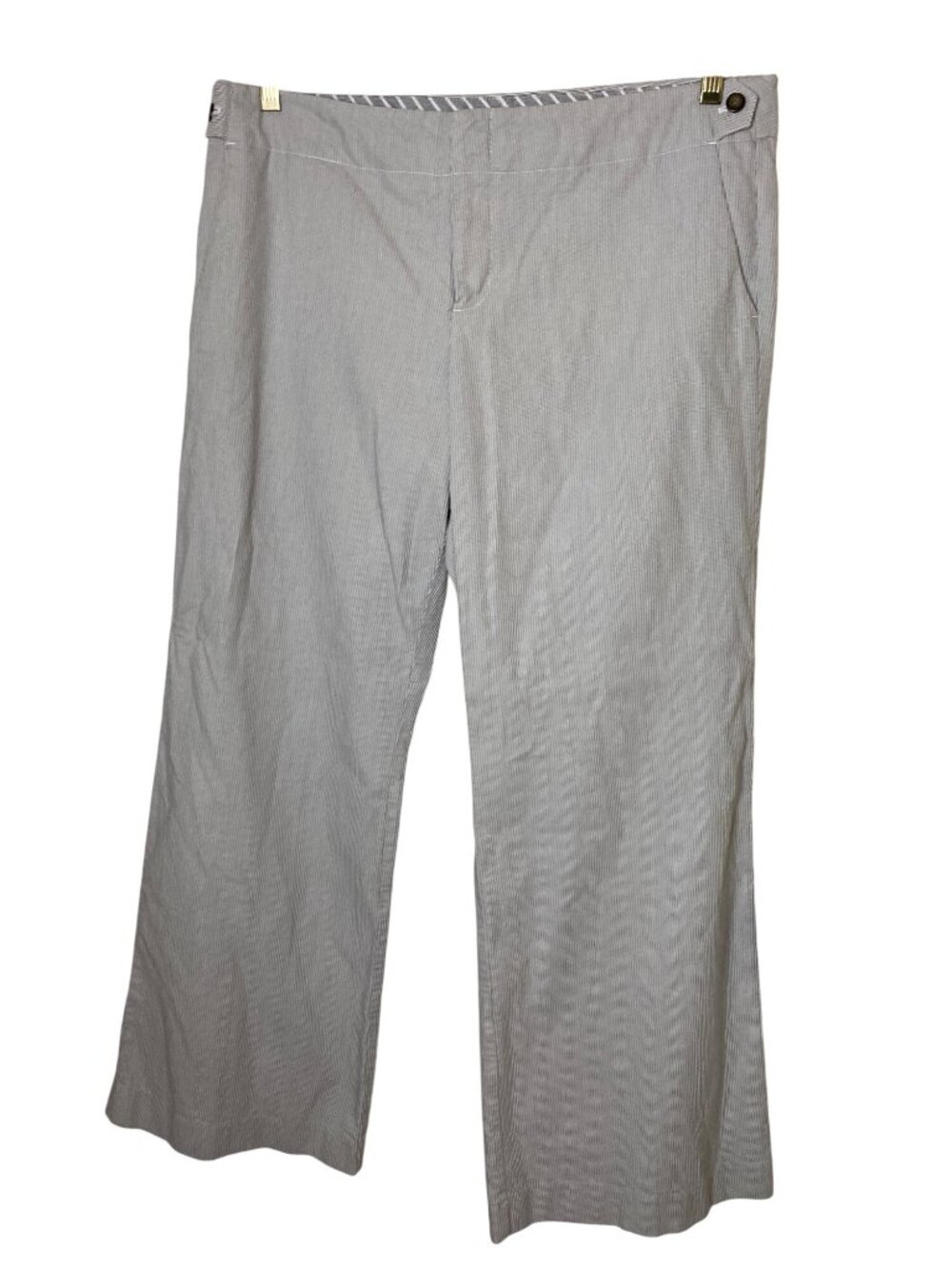Gap Women's 16 Hip Slung Pinstripe Flared Leg Pants 100% Cotton Career